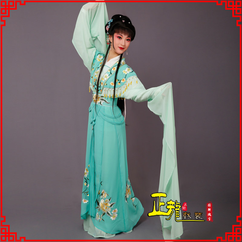 增城青衣水袖戏服演出服 云肩花旦衣